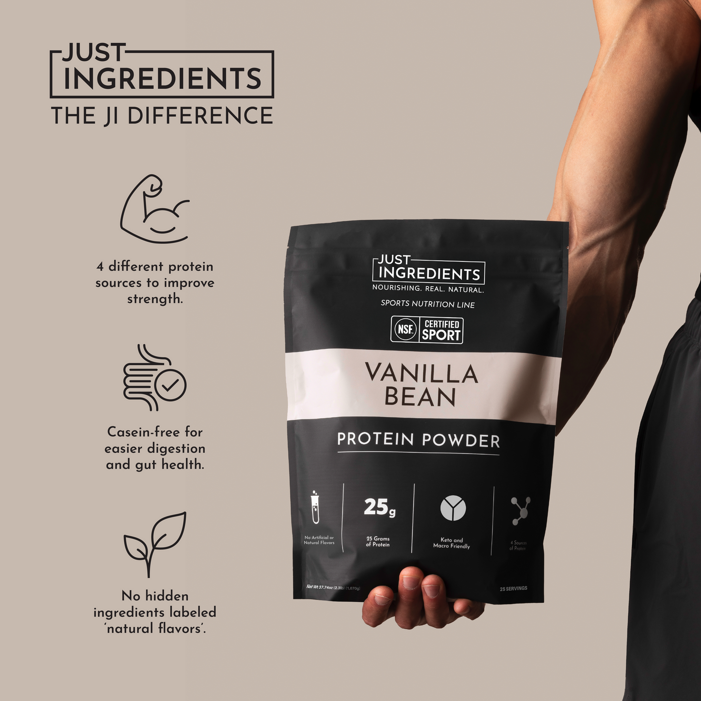 Protein Powder, 20 Servings, Supports Muscle Recovery & Energy*